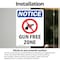 Signmission Gun Free Zone Sign With Symbol, 7 in W x Rectangle, Vinyl Decal OS-2PACK-NS-D-710-V-13178 - alternate 5